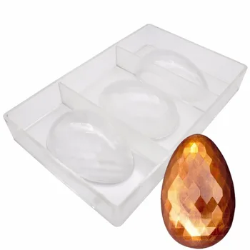 Goldbaking Необичайни Яйца За Великден Шоколадови Бонбони Мухъл Diamond Яйце Поликарбонатная Форма