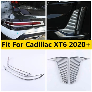 Предни/Задни Задни Фарове за мъгла Лампи Декоративна Капачка Тампон За Cadillac XT6 2020 2021 2022 ABS Хром/Аксесоари От Въглеродни влакна