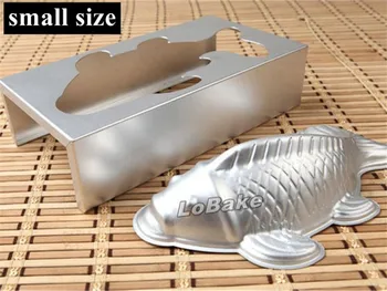 Малък размер на рибата Форма на животното алуминиева сплав moldes метал хляб мус торта формиране на банка с титуляр frame поставка за торта инструменти