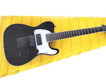 Висококачествена индивидуална matte black 7-струнен електрическа китара, може да бъде конфигуриран в съответствие с изискванията безплатна доставка