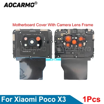 Aocarmo За Xiaomi POCO X3 Капака на дънната платка И на обектива на камерата с Заменяемой Рамка