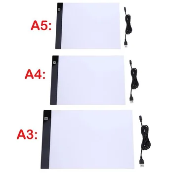 A3 A4/A5 Размер луксозно обзаведен офис Led Лампа с Регулируема Яркост, Таблет, за Защита на Очите е по-Лесно за Диамант Рисуване Инструменти за Бродиране Аксесоари