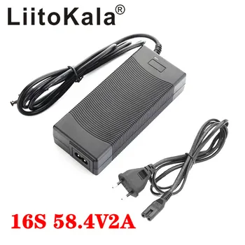 LiitoKala 48 2A LiFePO4 зарядно устройство 58,4 В 2A 100-240 vdc LiFePO4 Зарядно Устройство За 16 S 24 В LiFePO4 Акумулаторна батерия