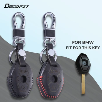 Калъф за ключове от естествена кожа BMW X3 X5, Z3 Z4 5 7 серия 325i E38 E39 E46 E53 E83 M5, държач на дистанционното на ключа, калъф за smart-ключодържател, ключодържател