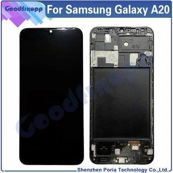 100% Високо Качество на Изпитване За Samsung Galaxy A20 SM-A205 LCD дисплей Сензор Сензорен Екран Дигитайзер, Монтаж на LCD Сензорен Екран