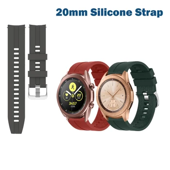 20 мм Силикон Каишка за Часовник Samsung Galaxy Watch 42 мм/Watch3 41 мм Мек Спортен Каишка Гривна Каишка за часовник Active 2 /Watch 4