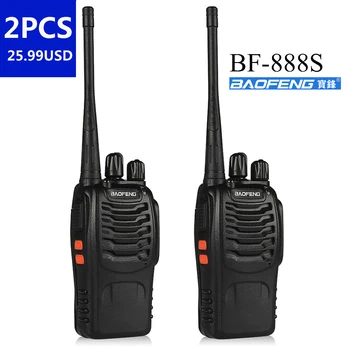 2 бр./много гореща радиостанция baofeng UHF 400-470 Mhz 5 W обаждания на голяма дистанция връзка двустранно радио BF-888s безплатна доставка