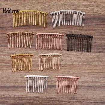 BoYuTe (20 бр/лот) 12-15-20-25 на зъбите Метална стоманена тел Гребен за коса-направи си Сам Украса за коса, Аксесоари, Материали, ръчно изработени