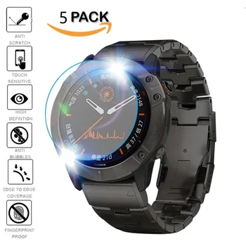 5шт 9H Премия от Закалено Стъкло За Garmin Fenix 5 5s Plus 6S 6X6 Pro Smartwatch Екран Срещу Надраскване Защитно Фолио Аксесоари