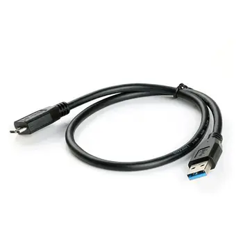 30 см Черен Мини Преносим USB 3.0 Съединители От A До Micro-B Кабел За Предаване на Данни Кабел Подводящий Тел За Външен Твърд Диск