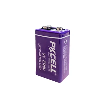 PKCELL ER9V 1200 mah литиева батерия 9 В Li-SOCl2 Батерии За Димна сигнализация литиево-йонна батерия замени за 6LR61 6F22