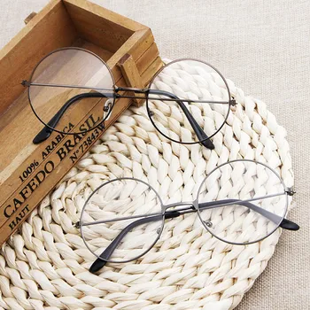 Кръгли Прости, Прозрачни Очила Ультралегкие Метални Орнаменти Прозрачни Предписани Очила, Оптични Рамки За Очила LL@17