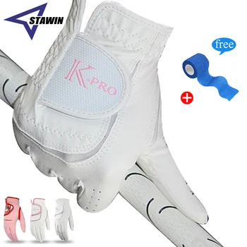 1 Чифт женски ръкавици за голф, 3 цвята, Модерен Елегантен подобрена система за улавяне, на Хладно Удобна Розова, Бяла Ръкавица за лява и дясна ръка