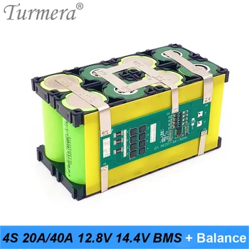 Turmera 12,8 В 14,4 v 4S 20A 40A BMS за 32650 32700 Lifepo4 Батерии 12v Соларен панел Енергийна система и система за непрекъсваемо захранване