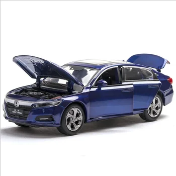 1:32 Honda accord модел автомобил Сплав симулация модел на превозното средство Акустооптическая возвратная силата на автомобилни Аксесоари, Детски Играчки Синя кола