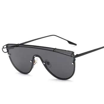 Дизайнерски очила Слънчеви очила Дамски UV400 Ретро Мъжки Кръгли Очила Без Рамки Луксозен Сплав Висококачествени Унисекс okulary
