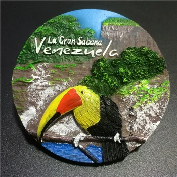 Венецуела на Световния Туризъм сувенирни магнити за хладилник 3d Смола Магнитни Стикери За Хладилник Kyorochan Животни магнити колекция