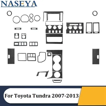 За Toyota Tundra 2007 2008 2009 2010 2011 2012 2013 Въглеродни Влакна Черни Етикети, Декоративни Аксесоари за Интериора на Колата