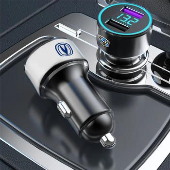 Авто Лого с Два USB Порта, Откриване на Напрежение, Бързо Зареждане, Зарядно Устройство за Toyota TRD Avensis Reiz Crown Sienna Corolla 86 Аксесоари
